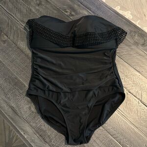 Kona Sol Black One Piece Swimsuit